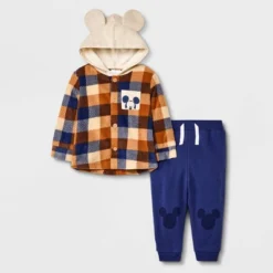 Baby Boys' Disney Mickey Flannel Top And Bottom Set - Blue -Disney GUEST 039becb8 15eb 4b21 9f66 900aaacc2e38