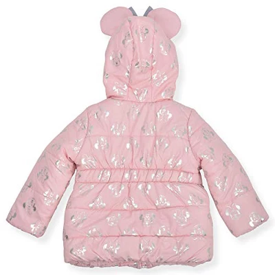 Disney Toddler Disney Minnie Mouse Relaxed Fit Long Sleeve Hooded Puffer Jacket - Pink 3T 1 Disney Toddler Disney Minnie Mouse Relaxed Fit Long Sleeve Hooded Puffer Jacket - Pink 3T
