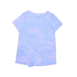 Girl's Disney Princess Cinderella Tie Dye Bow Front Graphic Tee Shirt For Kids