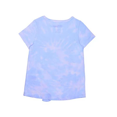 Girl's Disney Princess Cinderella Tie Dye Bow Front Graphic Tee Shirt For Kids 1 Girl's Disney Princess Cinderella Tie Dye Bow Front Graphic Tee Shirt For Kids