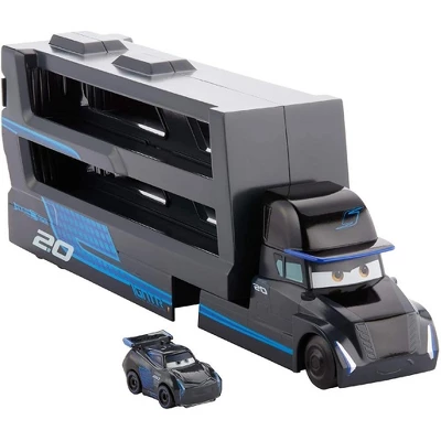 BLACK Disney Pixar Cars Minis Transporter With Vehicle 2 BLACK Disney Pixar Cars Minis Transporter With Vehicle - Image 2