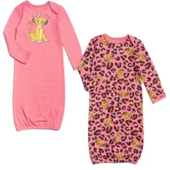 Disney 101 Dalmations Lion King Patch Simba Baby Girls 2 Pack Sleeper Gowns Newborn -Disney GUEST 0799f154 a03d 40ab 8e93 e53ff31619cc