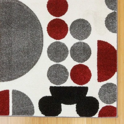 Disney Mickey Mouse Encore 7'10"x10' Indoor Spheres Area Rug Red/Black/Gray 2 Disney Mickey Mouse Encore 7'10"x10' Indoor Spheres Area Rug Red/Black/Gray - Image 2