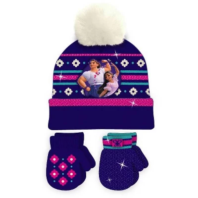 Disney Encanto Girls Beanie Hat And Gloves Or Mittens Winter Set, (Ages 2-7) 4 Disney Encanto Girls Beanie Hat And Gloves Or Mittens Winter Set, (Ages 2-7) - Image 4