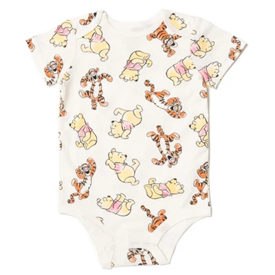Disney Winnie The Pooh Tigger Winnie The Pooh Baby 4 Pack Snap Bodysuits Newborn To Infant 4 Disney Winnie The Pooh Tigger Winnie The Pooh Baby 4 Pack Snap Bodysuits Newborn To Infant - Image 4