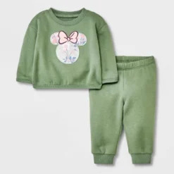 Baby Girls' Disney Mickey Mouse & Friends Solid Top And Bottom Set - Green 5 Baby Girls' Disney Mickey Mouse & Friends Solid Top And Bottom Set - Green -Disney GUEST 0ed9f758 cdee 4057 b203 5c79ed7a3afe