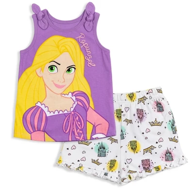 Disney Princess Princess Moana Rapunzel Jasmine Belle Girls Tank Top And French Terry Shorts Little Kid To Big Kid 11 Disney Princess Princess Moana Rapunzel Jasmine Belle Girls Tank Top And French Terry Shorts Little Kid To Big Kid - Image 11