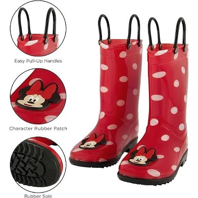 Disney Minnie Mouse Girl's Rain Boots With Soft Removable Liner, Toddler ( 1-4 Years) 2 Disney Minnie Mouse Girl's Rain Boots With Soft Removable Liner, Toddler ( 1-4 Years) - Image 2