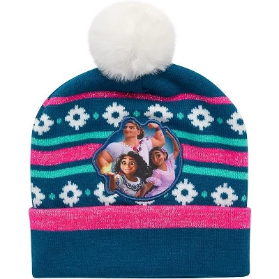 Disney Encanto Girls Beanie Hat And Gloves Or Mittens Winter Set, (Ages 2-7) 1 Disney Encanto Girls Beanie Hat And Gloves Or Mittens Winter Set, (Ages 2-7)