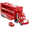 RED Disney Pixar Cars Minis Transporter With Vehicle