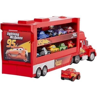 RED Disney Pixar Cars Minis Transporter With Vehicle 3 RED Disney Pixar Cars Minis Transporter With Vehicle - Image 3