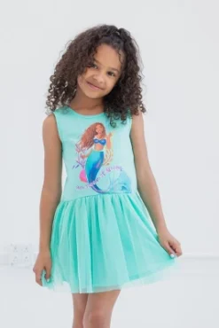 Disney Lilo & Stitch Princess Ariel Girls Tulle Dress Toddler To Big Kid