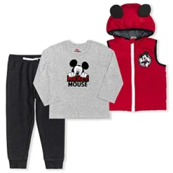 Disney Boy's 3-Pack Mickey Mouse Long Sleeve Graphic Tee, 3D Hoodie Vest And Jogger Pant Set For Toddler 7 Disney Boy's 3-Pack Mickey Mouse Long Sleeve Graphic Tee, 3D Hoodie Vest And Jogger Pant Set For Toddler -Disney GUEST 1e4c1162 739c 488d 80e3 dc74243aa07f