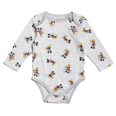 Disney Mickey Mouse Baby Bodysuit And Snap French Terry Overall Newborn To Infant 3 Disney Mickey Mouse Baby Bodysuit And Snap French Terry Overall Newborn To Infant - Image 3