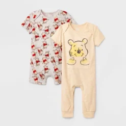 Baby Boys' 2pk Disney Winnie The Pooh Romper Set - Beige -Disney GUEST 232d6075 f784 4850 85f4 9ec37e72dc33