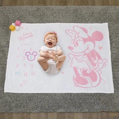 Disney Minnie Mouse Super Soft Milestone Baby Blanket 5 Disney Minnie Mouse Super Soft Milestone Baby Blanket - Image 5
