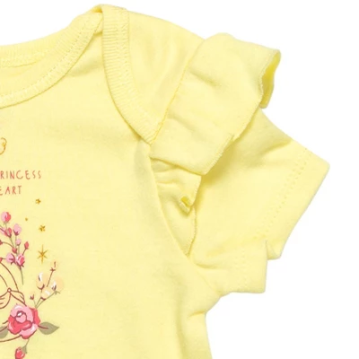 Disney Princess The Little Mermaid Ariel Belle Tiana Baby Girls Bodysuit Shorts And Headband 3 Piece Outfit Set Newborn To Infant 5 Disney Princess The Little Mermaid Ariel Belle Tiana Baby Girls Bodysuit Shorts And Headband 3 Piece Outfit Set Newborn To Infant - Image 5