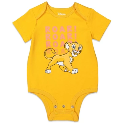 Disney The Lion King 3 Pack Short Sleeve Bodysuits 2 Disney The Lion King 3 Pack Short Sleeve Bodysuits - Image 2