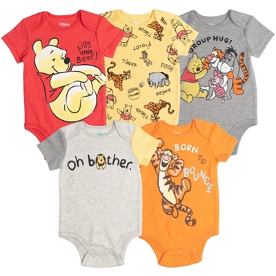 Disney Mickey Mouse Lion King Winnie The Pooh Pixar Toy Story Finding Nemo Baby 5 Pack Bodysuits Newborn To Infant 13 Disney Mickey Mouse Lion King Winnie The Pooh Pixar Toy Story Finding Nemo Baby 5 Pack Bodysuits Newborn To Infant - Image 13