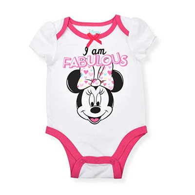 Disney Girl's 5-Pack Minnie Mouse Graphic Baby Bodysuit Creeper Set For Infant 5 Disney Girl's 5-Pack Minnie Mouse Graphic Baby Bodysuit Creeper Set For Infant - Image 5