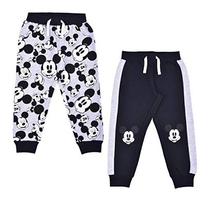 Disney Boy's Mickey Mouse Graphic Print Jogger Pants With Drawstring Waistband, 2 Piece Set For Toddler 4 Disney Boy's Mickey Mouse Graphic Print Jogger Pants With Drawstring Waistband, 2 Piece Set For Toddler - Image 4