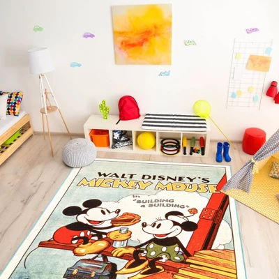 Disney 54"x78" Mickey Mouse Classic Movie Area Rug 1 Disney 54"x78" Mickey Mouse Classic Movie Area Rug
