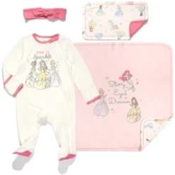 Disney Winnie The Pooh,Lion King,Pixar Monsters Inc.,Princess Baby Sleep N' Play Coverall Bib Blanket And Burp Cloth 4 Piece Outfit Set Newborn -Disney GUEST 337c9d7f 4561 421d 8432 ac1ff83d4547