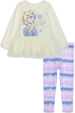 Disney Frozen Elsa Anna Frozen Girls T-Shirt And Leggings Outfit Set Infant To Little Kid 17 Disney Frozen Elsa Anna Frozen Girls T-Shirt And Leggings Outfit Set Infant To Little Kid -Disney GUEST 351474b7 ac03 45a5 b8b7 da984efcfaaa