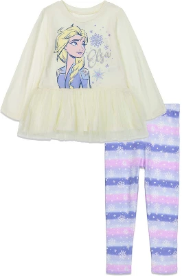 Disney Frozen Elsa Anna Frozen Girls T-Shirt And Leggings Outfit Set Infant To Little Kid 8 Disney Frozen Elsa Anna Frozen Girls T-Shirt And Leggings Outfit Set Infant To Little Kid - Image 8