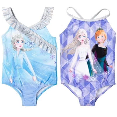 Disney Princess Anna Elsa Frozen Girls 2 Pack One Piece Bathing Suits Little Kid To Big Kid 7 Disney Princess Anna Elsa Frozen Girls 2 Pack One Piece Bathing Suits Little Kid To Big Kid - Image 7