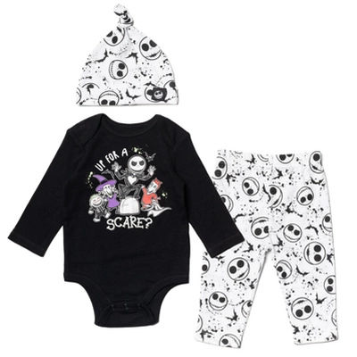 Disney Nightmare Before Christmas Zero Sally Jack Skellington Baby Bodysuit Pants And Hat 3 Piece Outfit Set Newborn To Infant 8 Disney Nightmare Before Christmas Zero Sally Jack Skellington Baby Bodysuit Pants And Hat 3 Piece Outfit Set Newborn To Infant - Image 8