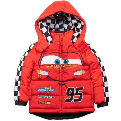 Disney Pixar Cars Lightning McQueen Winter Coat Puffer Jacket Toddler 8 Disney Pixar Cars Lightning McQueen Winter Coat Puffer Jacket Toddler - Image 8