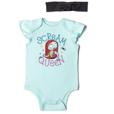 Disney Nightmare Before Christmas Zero Sally Jack Skellington Baby Girls Bodysuit Pants And Headband 3 Piece Outfit Set Newborn To Infant 4 Disney Nightmare Before Christmas Zero Sally Jack Skellington Baby Girls Bodysuit Pants And Headband 3 Piece Outfit Set Newborn To Infant - Image 4