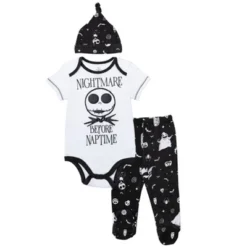 Disney Nightmare Before Christmas Zero Oogie Boogie Jack Skellington Baby Bodysuit Pants And Hat 3 Piece Outfit Set Newborn To Infant -Disney GUEST 3b11979c e54e 4730 8013 ae6e79ca725d