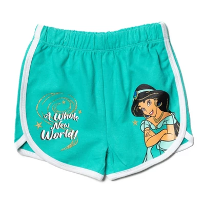 Disney Princess Belle Jasmine Moana Rapunzel Tiana Ariel Girls French Terry 3 Pack Shorts Toddler To Big Kid 2 Disney Princess Belle Jasmine Moana Rapunzel Tiana Ariel Girls French Terry 3 Pack Shorts Toddler To Big Kid - Image 2