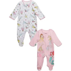 Disney Princess Ariel Cinderella Aurora Baby Girls 2 Pack Zip Up Sleep N' Play Coveralls Newborn To Infant 14 Disney Princess Ariel Cinderella Aurora Baby Girls 2 Pack Zip Up Sleep N' Play Coveralls Newborn To Infant -Disney GUEST 3ba703bb ef70 4844 9220 37668ec642f4