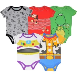 Disney Pixar Toy Story Rex Slinky Dog Buzz Lightyear Baby 5 Pack Bodysuits Newborn To Infant -Disney GUEST 3ec196cd 6814 458d 82a5 38307b97eaba