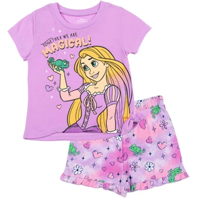 Disney Frozen Moana Princess Rapunzel Snow White Raya And The Last Dragon Girls Peplum T-Shirt And French TerryShorts Outfit Set Little Kid To Big Kid 12 Disney Frozen Moana Princess Rapunzel Snow White Raya And The Last Dragon Girls Peplum T-Shirt And French TerryShorts Outfit Set Little Kid To Big Kid - Image 12