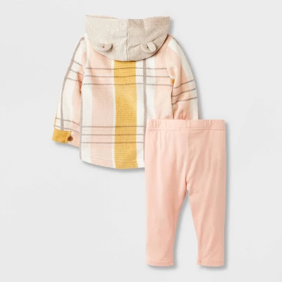Baby Girls' Disney Winnie The Pooh Solid Top And Bottom Set - Pink 1 Baby Girls' Disney Winnie The Pooh Solid Top And Bottom Set - Pink