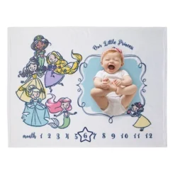 Disney Princess Super Soft Milestone Baby Blanket