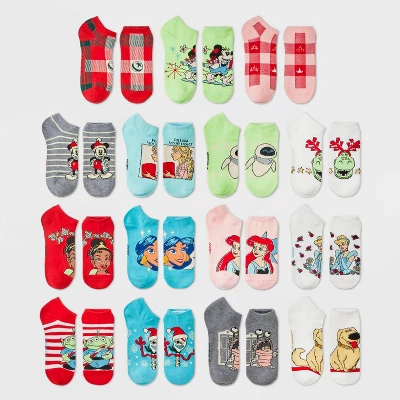 Girls' Disney 100 15 Days Of Socks Advent Calendar - Gray 1 Girls' Disney 100 15 Days Of Socks Advent Calendar - Gray