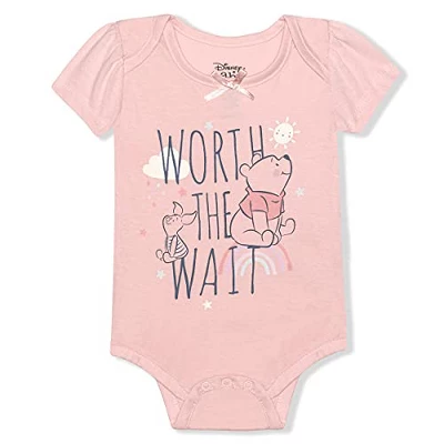 Disney Girl's 3-Pack Character Print Short Sleeve Bow Front Baby Creeper Set 5 Disney Girl's 3-Pack Character Print Short Sleeve Bow Front Baby Creeper Set - Image 5