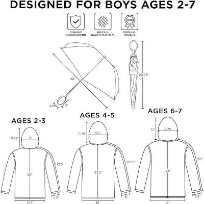 Disney Mickey Mouse Boys Umbrella With Matching Raincoat Set, Kids Ages 2-7 6 Disney Mickey Mouse Boys Umbrella With Matching Raincoat Set, Kids Ages 2-7 - Image 6