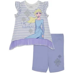 Disney Frozen Princess Anna Elsa Baby Girls T-Shirt And Shorts Outfit Set - Little Kid -Disney GUEST 44a06652 e619 4aa5 a3b5 16cd4f7fa369