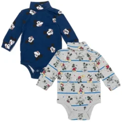 Disney Lion King,Mickey Mouse Simba Baby 2 Pack Turtleneck Bodysuits Newborn To Infant -Disney GUEST 4665fd8d 7909 42f0 aad0 7c063ad9aa5e