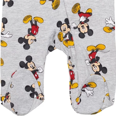 Disney Mickey Mouse Footed Baby 2 Pack Zip Up Sleep N' Play Coveralls Newborn To Infant 4 Disney Mickey Mouse Footed Baby 2 Pack Zip Up Sleep N' Play Coveralls Newborn To Infant - Image 4
