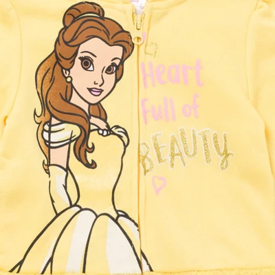 Disney Princess Moana Cindrella Ariel Belle Zip Up Hoodie Infant 2 Disney Princess Moana Cindrella Ariel Belle Zip Up Hoodie Infant - Image 2