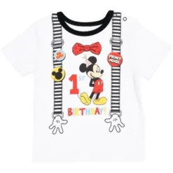 Disney Mickey Mouse 1st Birthday Cosplay Graphic T-Shirt Diaper Cover And Hat 3 Piece Outfit Set White/Red 10 Disney Mickey Mouse 1st Birthday Cosplay Graphic T-Shirt Diaper Cover And Hat 3 Piece Outfit Set White/Red -Disney GUEST 488cf589 754f 4f2a b875 447550a13aa9