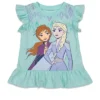 Disney Frozen Princess Anna Elsa Baby Girls T-Shirt And Shorts Outfit Set - Little Kid