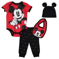 Disney Mickey Mouse Baby Bodysuit Jogger Pants Bib And Hat 4 Piece Outfit Set Newborn To Infant 26 Disney Mickey Mouse Baby Bodysuit Jogger Pants Bib And Hat 4 Piece Outfit Set Newborn To Infant -Disney GUEST 4c96d526 6fa7 4ae4 b263 ff57a9fb2c0d